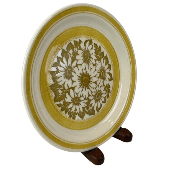 Vintage 1970s Jamestown China Ironstone Yellow Daisies 7-1/4” Salad Dessert Plat - Picture 3 of 8
